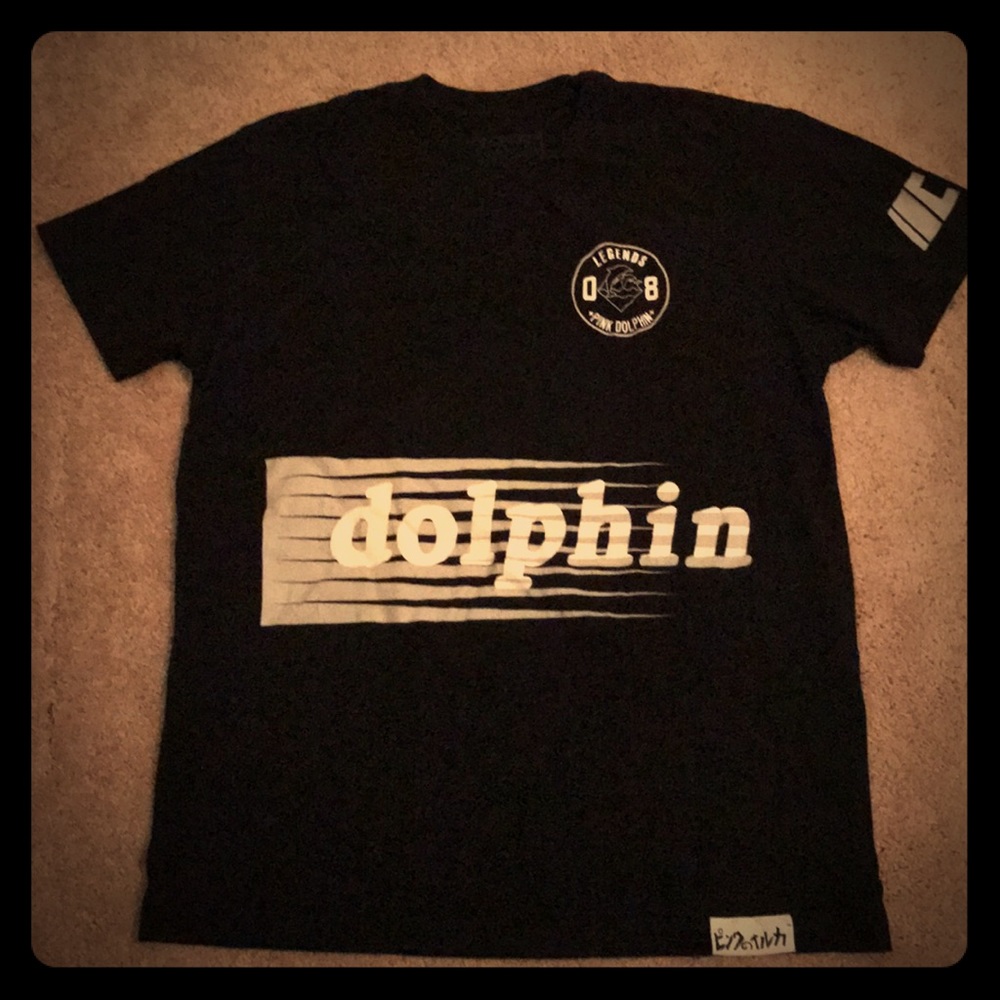 Lightly used pink dolphin Black T-shirt